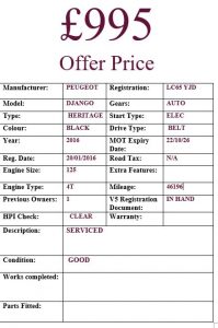 PEUGEOT DJANGO 125 Modern Scooters